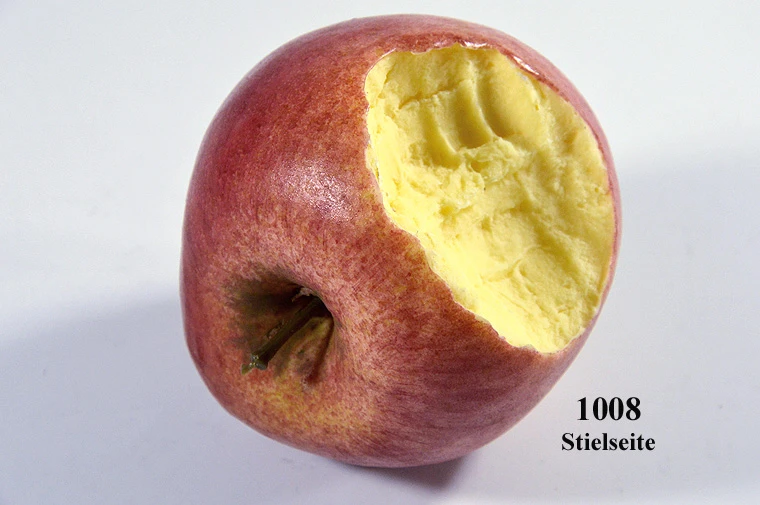 Produkt - roter Apfel angebissen