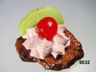 Medaillon glas. m. Kiwi