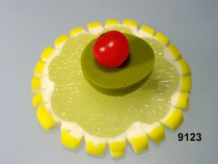 Zitronen-Scheibe/Olive grün