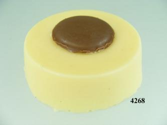 Schoko-Taler weiß verziert (VPE=3 Stück) 