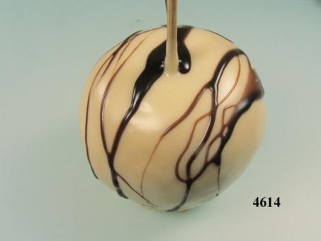 Chocolate apple milk chocolate with ornamentation 