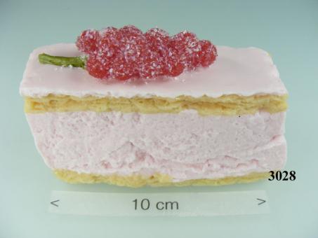 Lebensmittelnachbildung Johannisbeer-Schnitte 