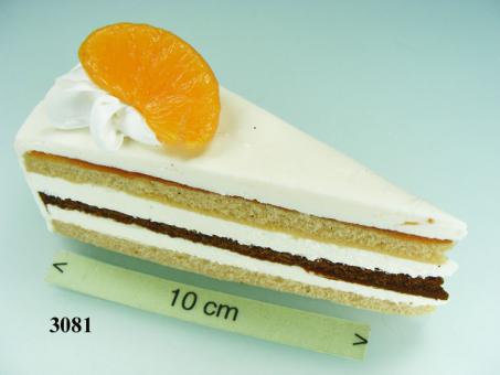 a piece of tangerine fancy cake 