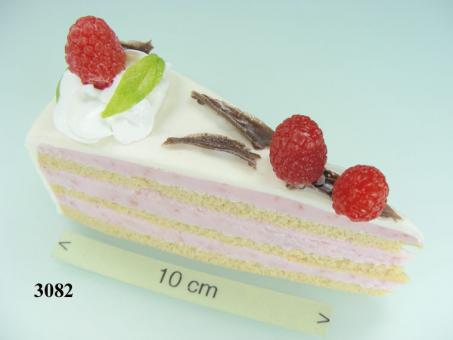 a piece of raspberry fancy cake 