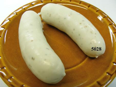 Lebensmittelattrappe Weißwurst-Paar 