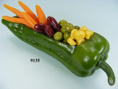 Paprika grün mit Gemüse 