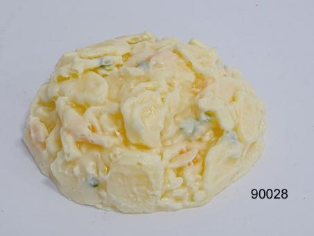 potato salad with mayonaise and vegetables 