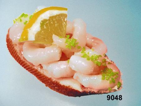 baguette with shrimps 