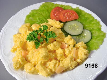 Garnished scrambled eggs (coherent unit) 